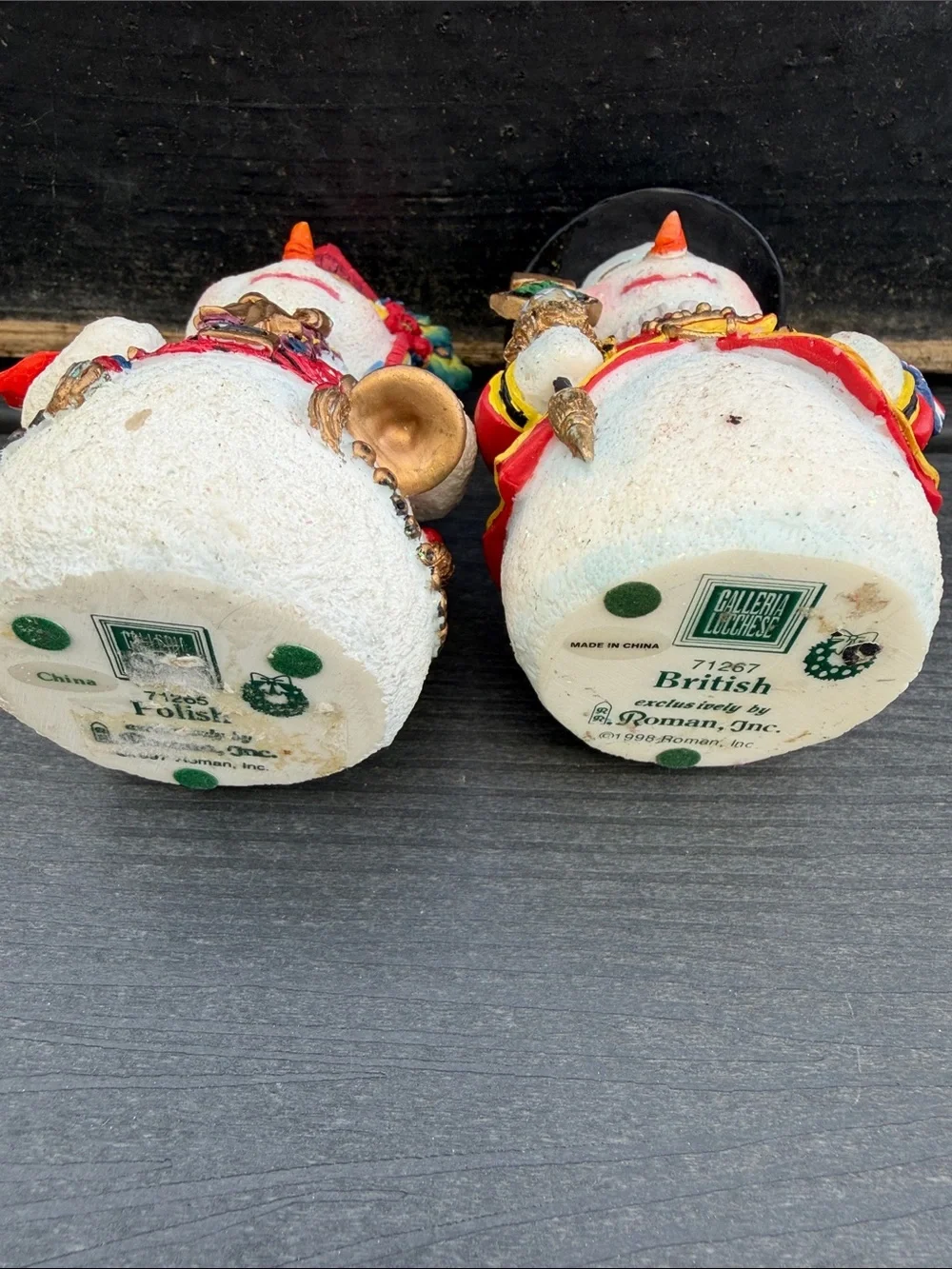Galleria lucchese snowmen around the world 97/98 VTG British / Polish Flag Set
